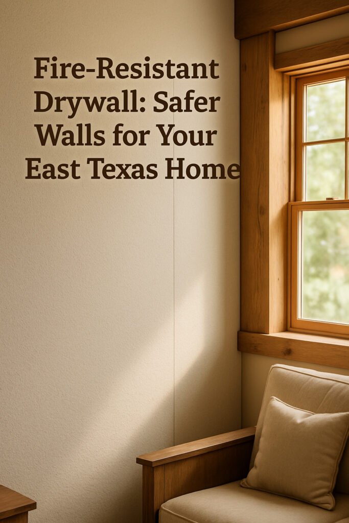 Fire-Resistant Drywall: Safer Walls for Your East Texas Home