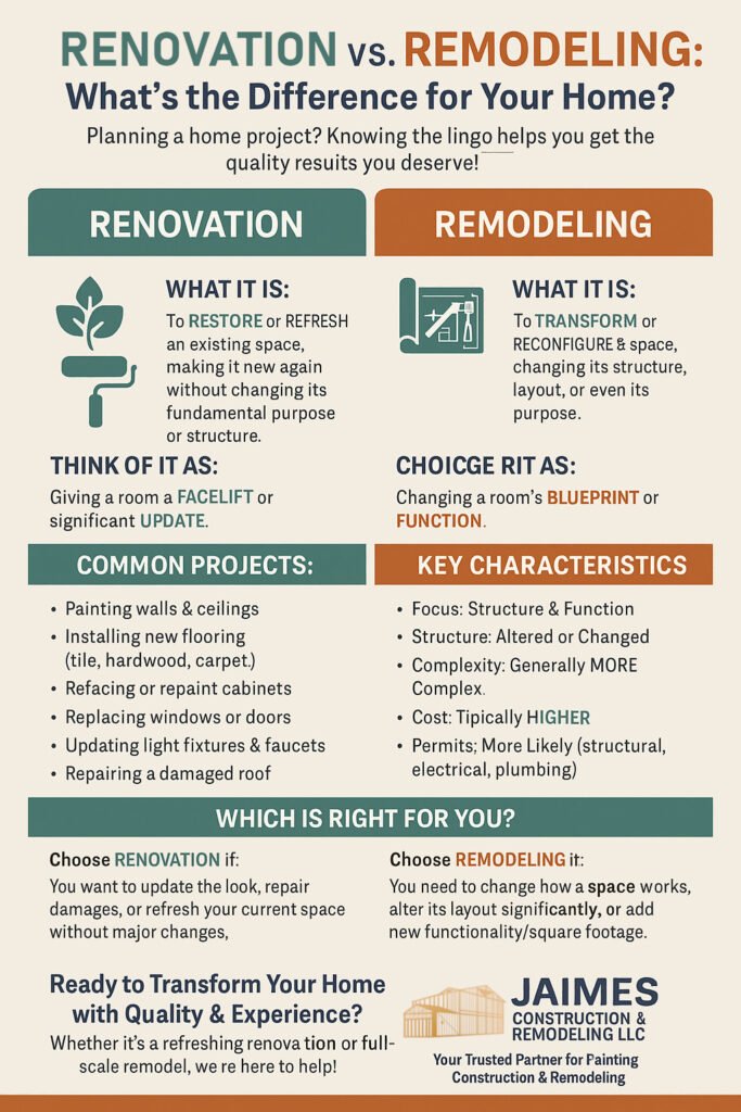 remodeling vs renovation