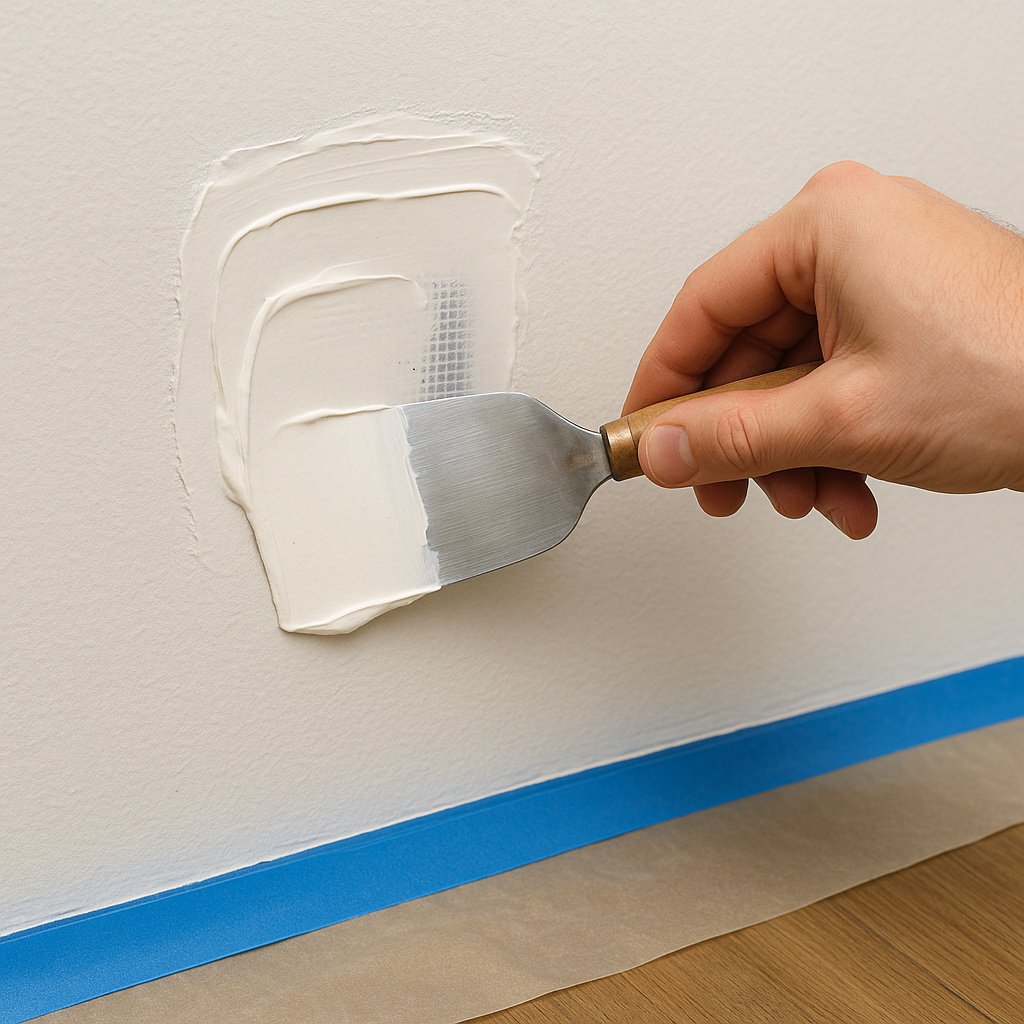 patching drywall - add joint compound