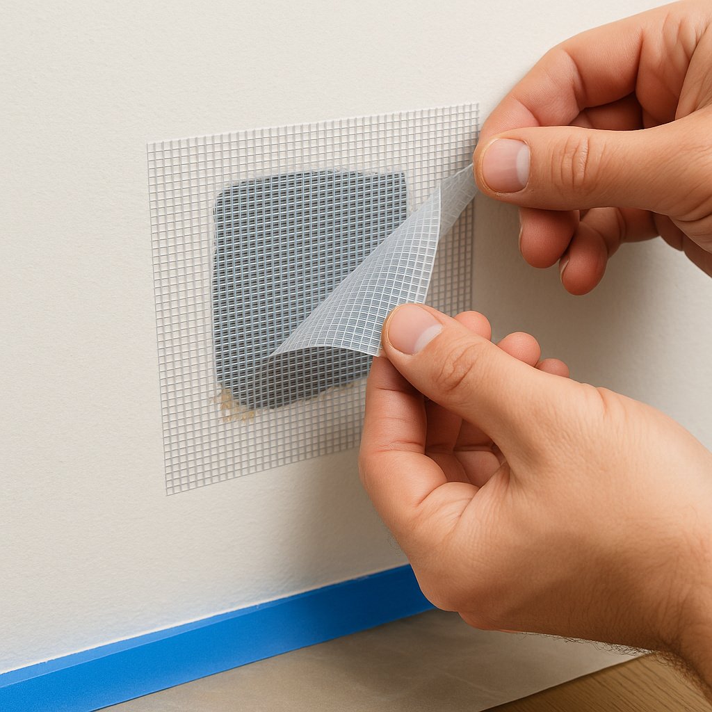patching drywall - aplly patch