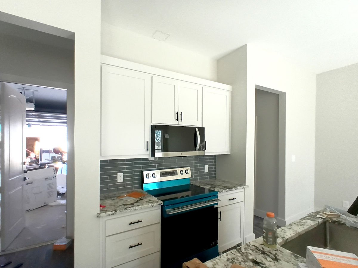 Drywall installation completed as part of a kitchen remodel in Tyler, TX