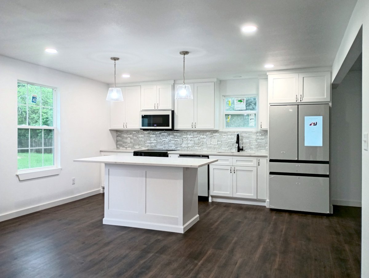 Finished interior renovation completed during a kitchen remodeling project in Tyler, TX