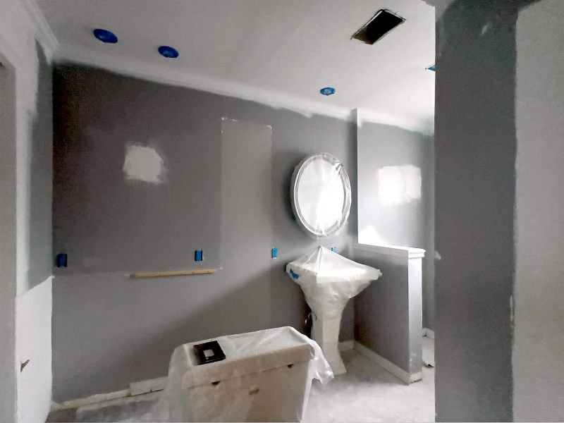 Bathroom remodeler from Jaime's Construction working on a project in Tyler, TX